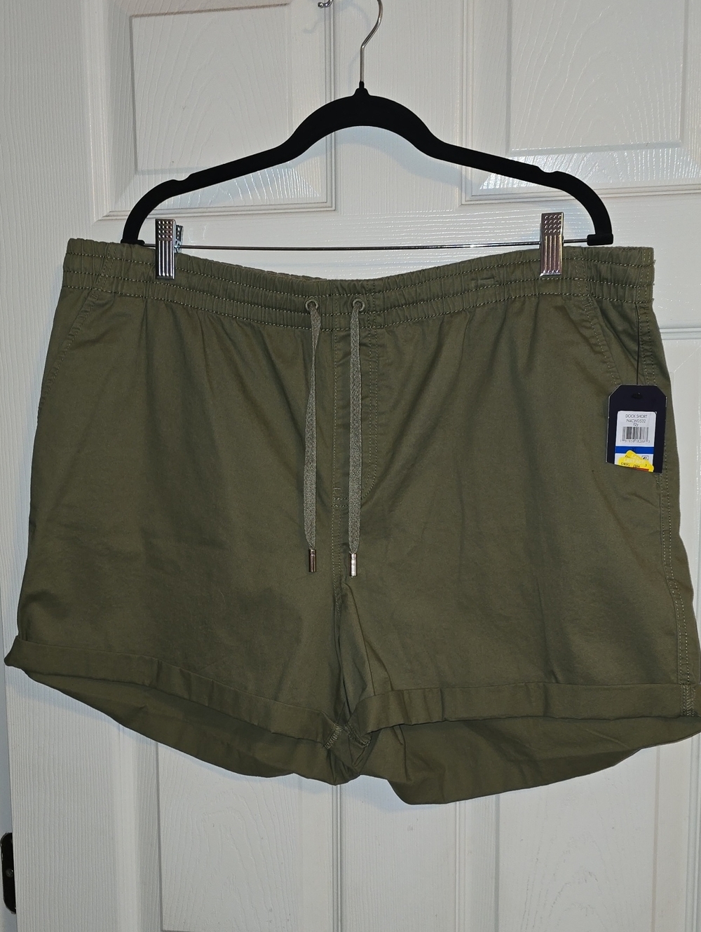 Nautica Olive Drawstring Cuffed Athletic Shorts